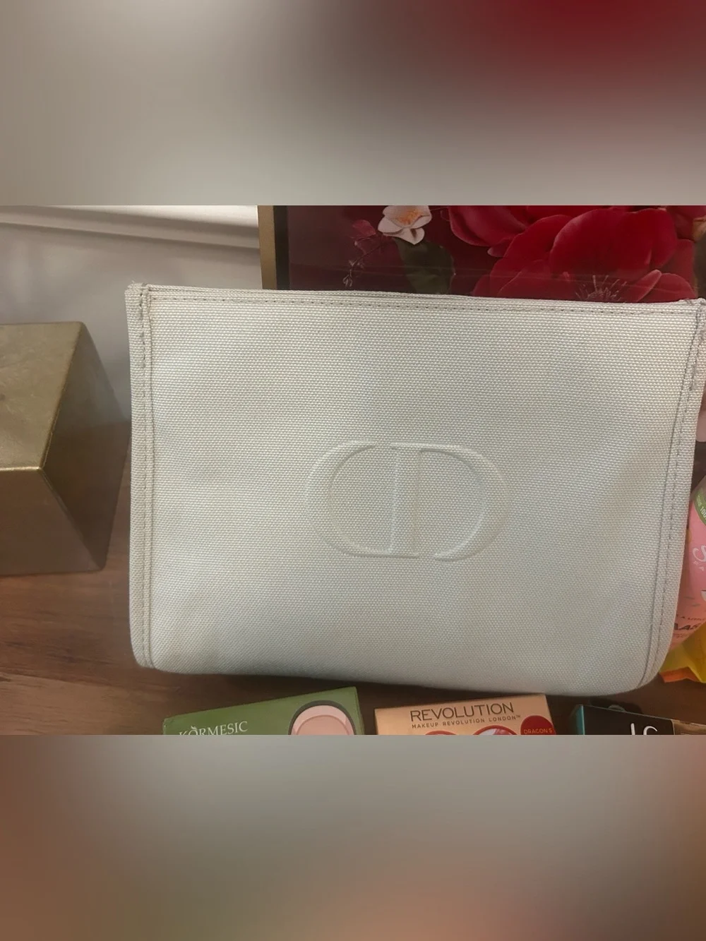 Dior Cosmetic Pouch with Beauty & Glow Bundle